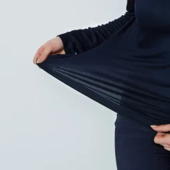 Ancona Ls Round Neck Blå