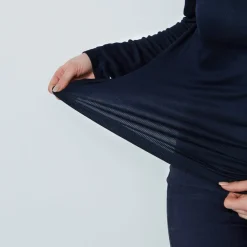 Ancona Ls Round Neck Blå