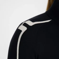 Aubree Knitted Zip Sweater Blå