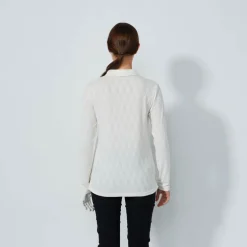 Graphic Jaquard Ls Poloshirt Vit