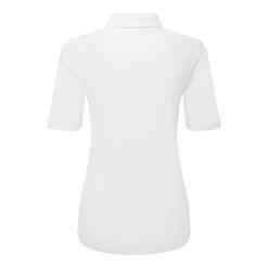 Half Sleeve Ruched Lisle Vit