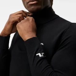 Kian Zipped Golf Sweater Svart