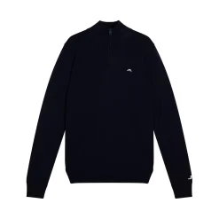 Kian Zipped Golf Sweater Blå