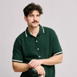 Knit Polo Grön