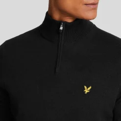 Merino Blend Quarter Zip Svart