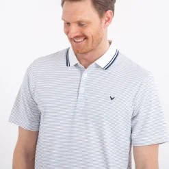 Mini Stripe Polo Vit