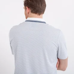 Mini Stripe Polo Vit