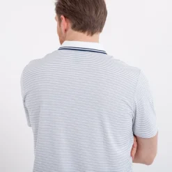 Mini Stripe Polo Vit