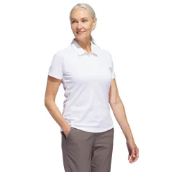 W Solid Performance Short Sleeve Polo Shirt Vit