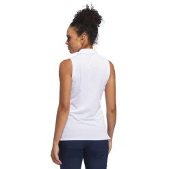 W Ultimate Solid Sleeveless Polo Shirt Vit