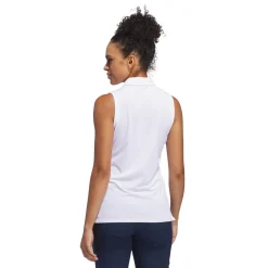 W Ultimate Solid Sleeveless Polo Shirt Vit