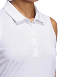 W Ultimate Solid Sleeveless Polo Shirt Vit