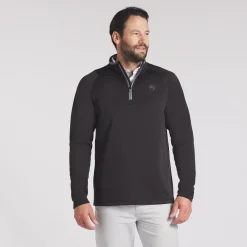 Waffle Fleece 1/4 Zip Svart