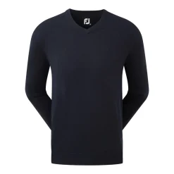 Wool Blend V-Neck Blå
