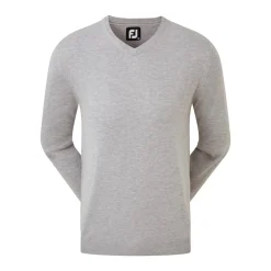 Wool Blend V-Neck Grå