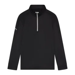 Youth Ls 1/4 Zip Hex Fleece Svart