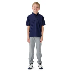 Youth Unisex Solid Polo Blå